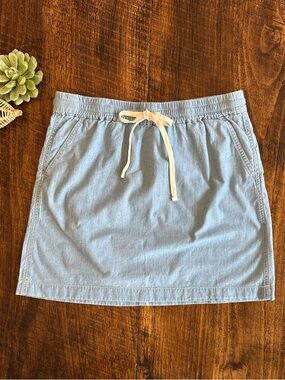 J. Crew | Seaside Chambray Pull-On Skirt Light Wash, Size S, NWT